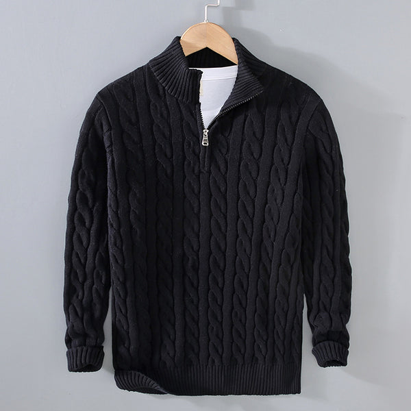 Loose-Fit Thickened Cotton Winter Pullover Sweater
